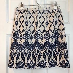 JCREW - blue/white never worn skirt